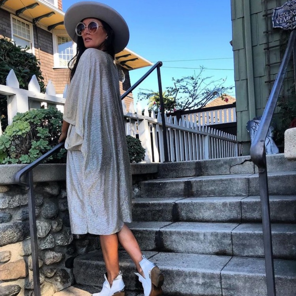 Gold Sparkle kimono shawl cover up flowy beach